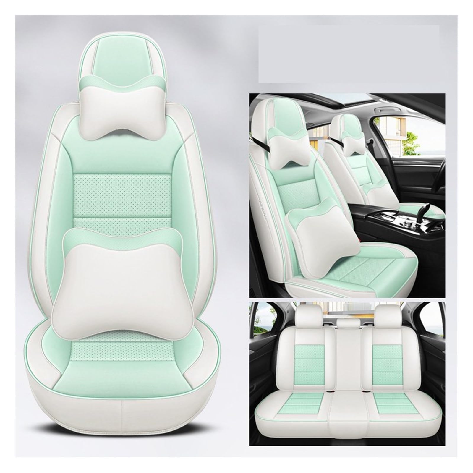 VBVGMZAS Auto Sitzbezüge Leder Universal Autositzbezüge Komplettset Für Mazda 6 Zubehör Sitzbezüge Auto(7 PCS 10) von VBVGMZAS