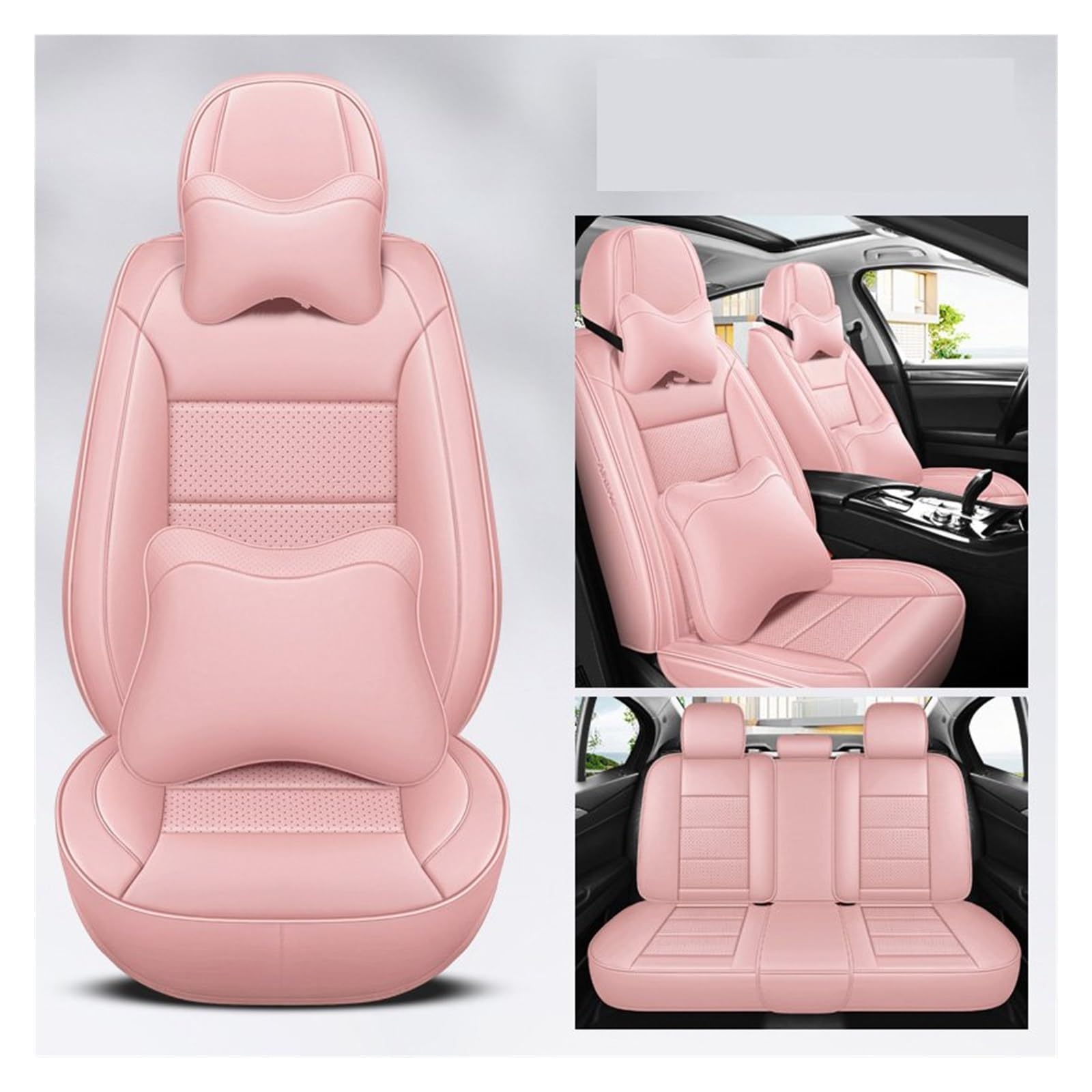 VBVGMZAS Auto Sitzbezüge Leder Universal Autositzbezüge Komplettset Für Mazda 6 Zubehör Sitzbezüge Auto(7 PCS 9) von VBVGMZAS