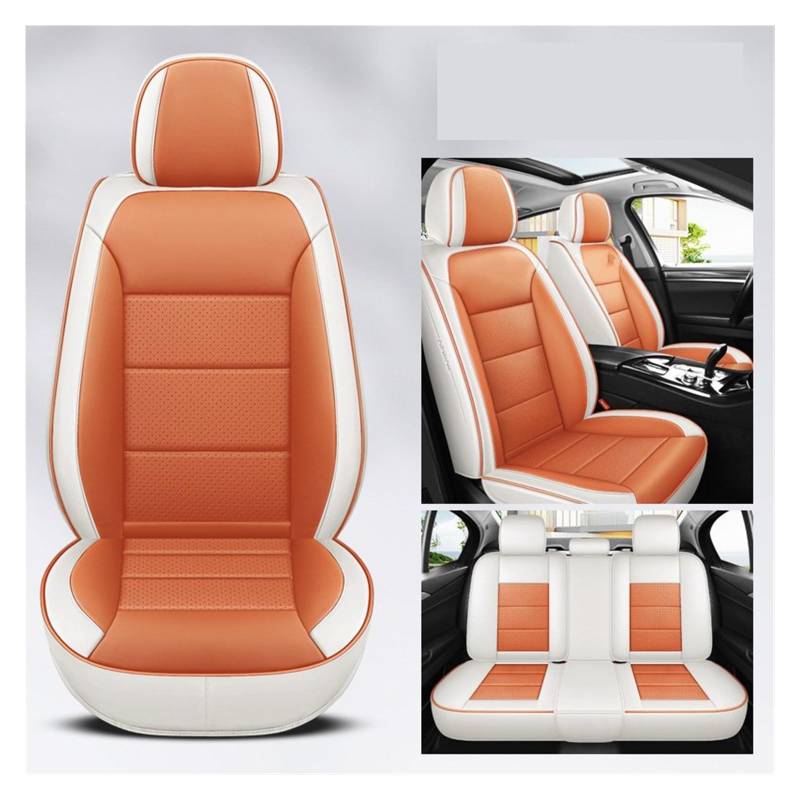 VBVGMZAS Auto Sitzbezüge Leder Universal Autositzbezüge Komplettset für Jeep für Kompass Zubehör Sitzbezüge Auto(5 PCS 11) von VBVGMZAS