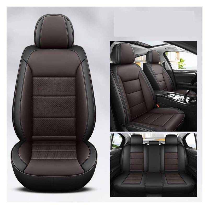 VBVGMZAS Auto Sitzbezüge Leder Universal Autositzbezüge Komplettset für Jeep für Kompass Zubehör Sitzbezüge Auto(5 PCS 5) von VBVGMZAS