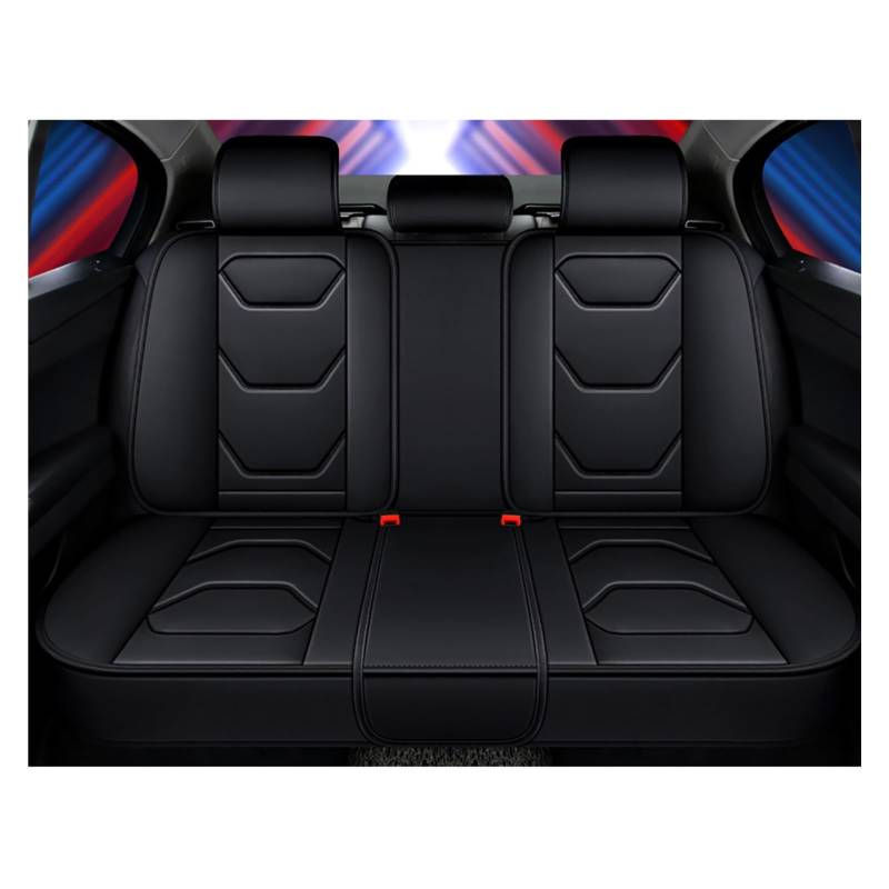 VBVGMZAS Auto Sitzbezüge Leder Universal Autositzbezüge für X1 für X6 für X4 für X3 für X5 F10 F20 520 525 320 E36 E46 Innensitzschutz Autozubehör Sitzbezüge Auto(Black Rear) von VBVGMZAS