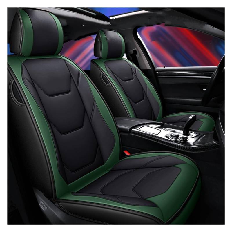 VBVGMZAS Auto Sitzbezüge Leder Universal Autositzbezüge für X1 für X6 für X4 für X3 für X5 F10 F20 520 525 320 E36 E46 Innensitzschutz Autozubehör Sitzbezüge Auto(Green Front) von VBVGMZAS