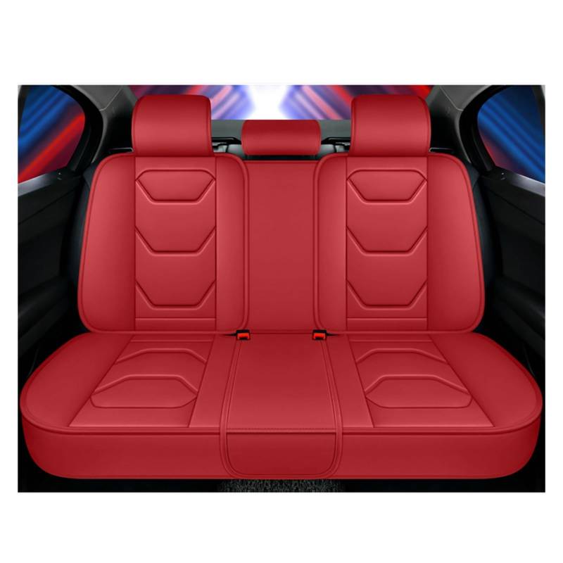 VBVGMZAS Auto Sitzbezüge Leder Universal Autositzbezüge für X1 für X6 für X4 für X3 für X5 F10 F20 520 525 320 E36 E46 Innensitzschutz Autozubehör Sitzbezüge Auto(Red Rear) von VBVGMZAS