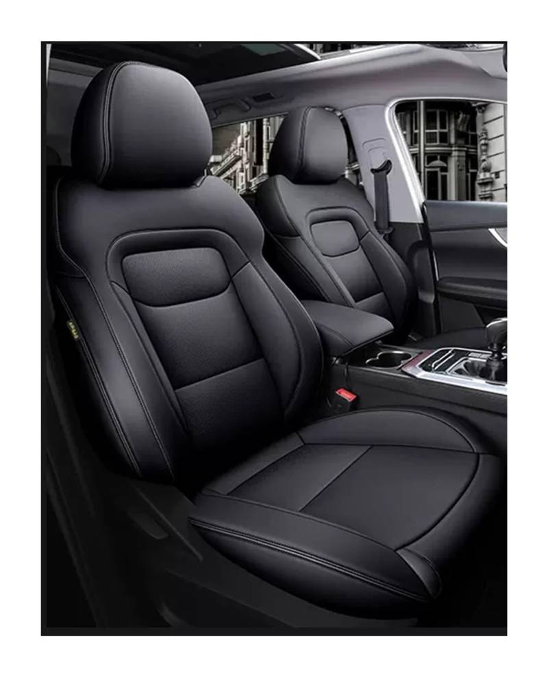 VBVGMZAS Auto Sitzbezüge Passgenauer Autositzbezug Für Volvo Für XC60 Für XC90 Für S60 Für S90 Vollumrandung aus strapazierfähigem Leder Sitzbezüge Auto(Black) von VBVGMZAS