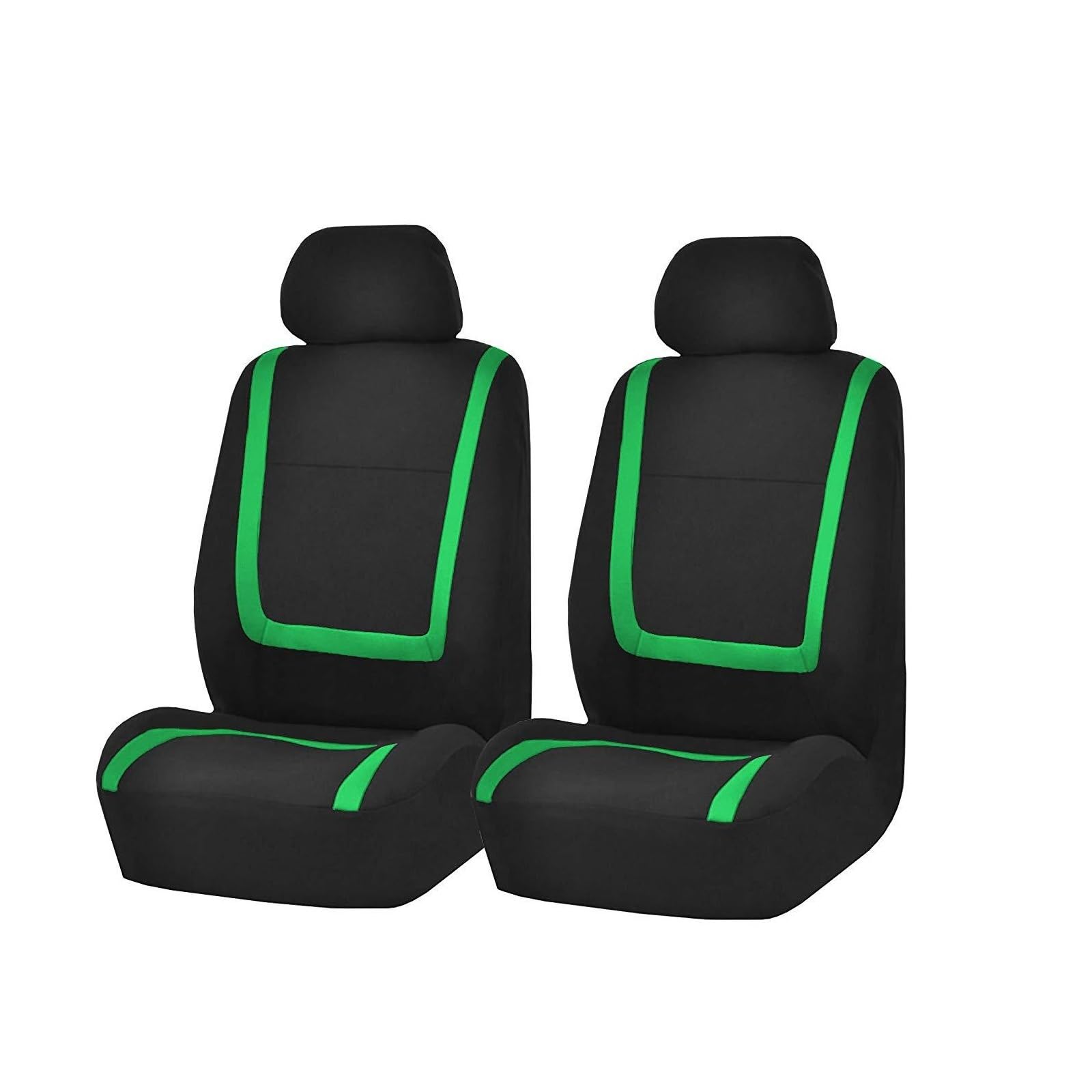 VBVGMZAS Auto Sitzbezüge Stoff-Autositzbezüge für Hyundai für Elantra für Santa Fe für Kona I40 Getz für Palisade für Terracan Autokissen Sitzbezüge Auto(2Seats-Green) von VBVGMZAS