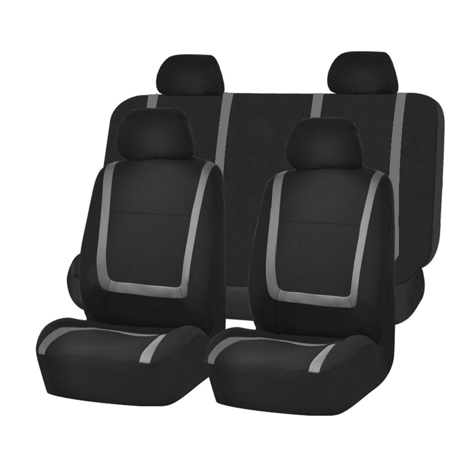 VBVGMZAS Auto Sitzbezüge Stoff-Autositzbezüge für Hyundai für Elantra für Santa Fe für Kona I40 Getz für Palisade für Terracan Autokissen Sitzbezüge Auto(5Seats-Grey) von VBVGMZAS