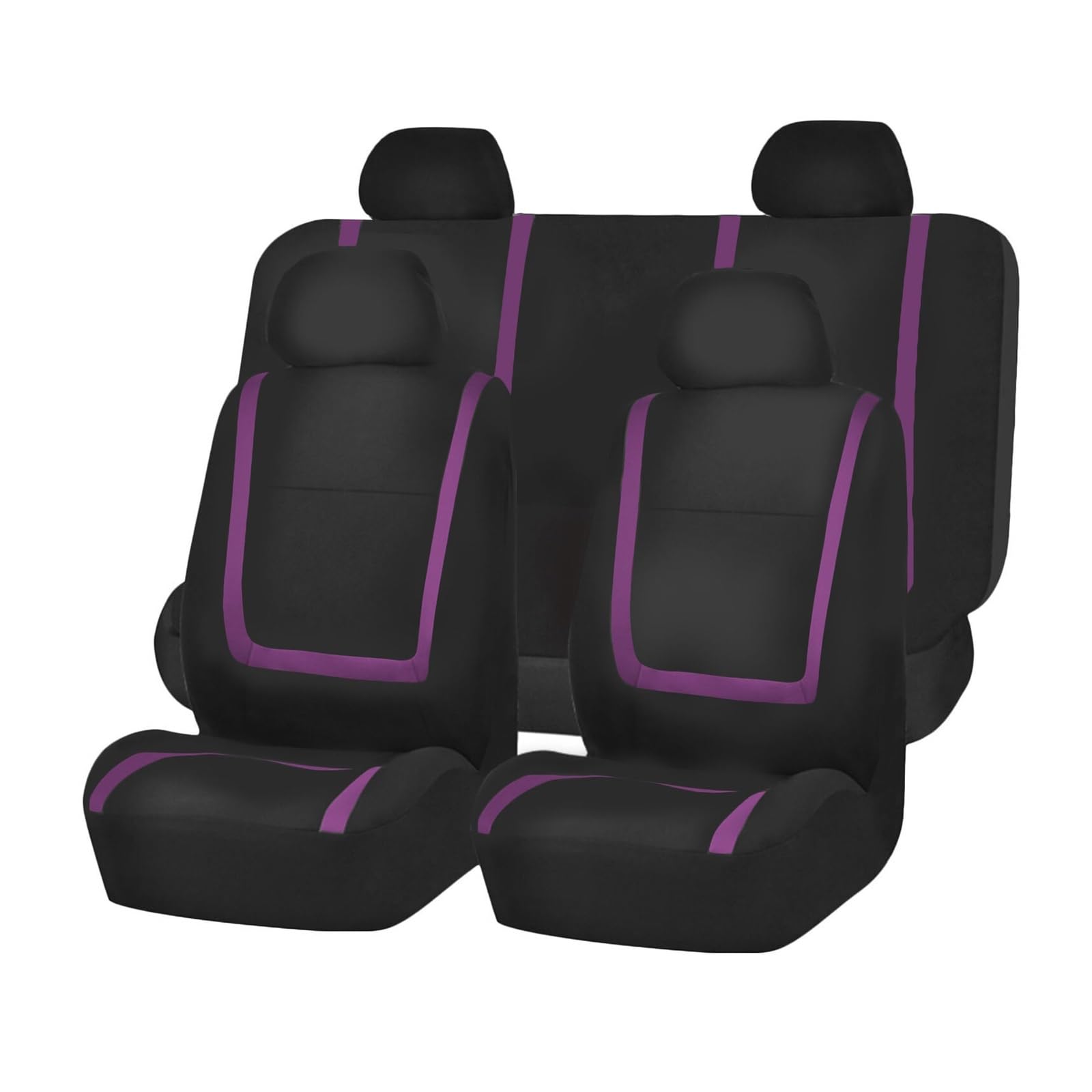 VBVGMZAS Auto Sitzbezüge Stoff-Autositzbezüge für Hyundai für Elantra für Santa Fe für Kona I40 Getz für Palisade für Terracan Autokissen Sitzbezüge Auto(5Seats-Purple) von VBVGMZAS