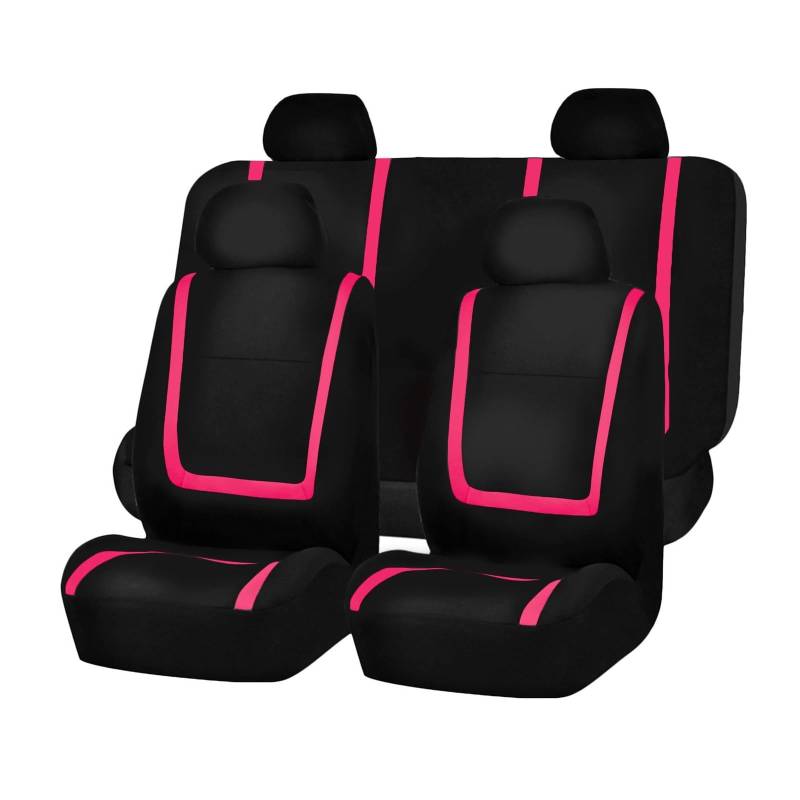 VBVGMZAS Auto Sitzbezüge Stoff Autositzbezüge für Nissan für Qashqai X für Trail 350z für Altima für Juke für Lannia Nv200 für Pathfinder Sitzbezüge Auto(5Seats-Pink) von VBVGMZAS