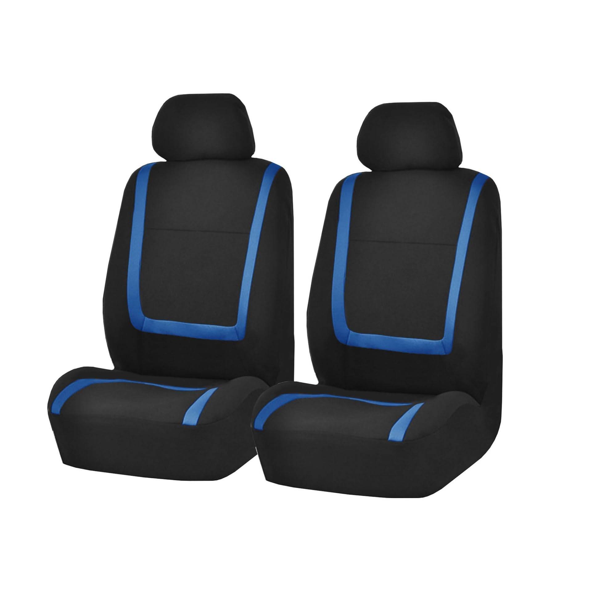 VBVGMZAS Auto Sitzbezüge Stoff Autositzbezüge für Nissan für Rogue für Sentra für Serena für Kicks für Leaf für Navara Sitzbezüge Auto(2Seats-Blue) von VBVGMZAS