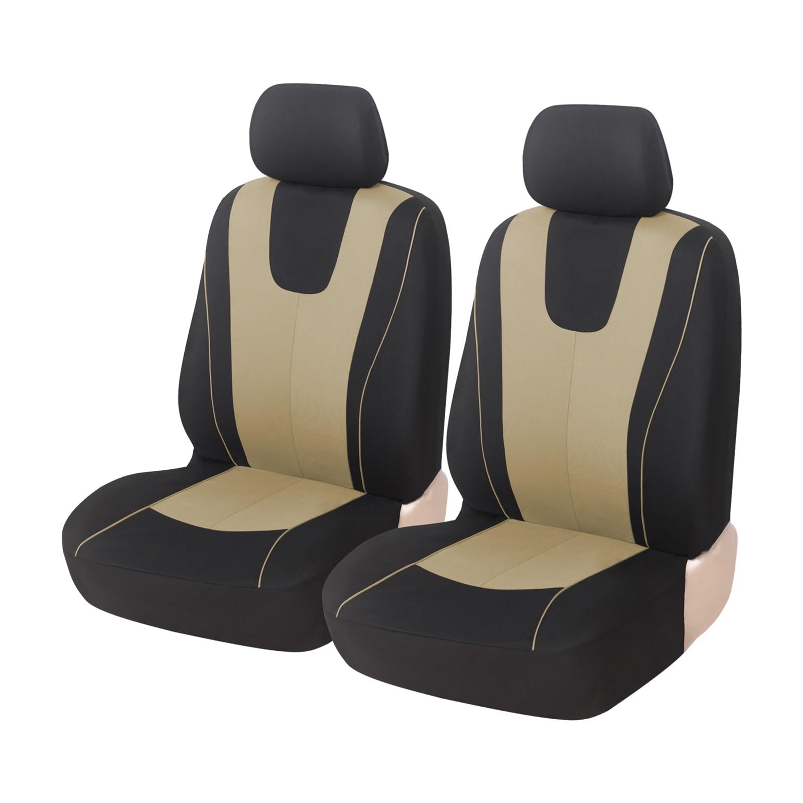 VBVGMZAS Auto Sitzbezüge Stoffschutzkissen Autositzbezüge für Nissan für NV200 für Pathfinder für Rogue für Sentra für Serena Sitzbezüge Auto(2Seats-Beige) von VBVGMZAS