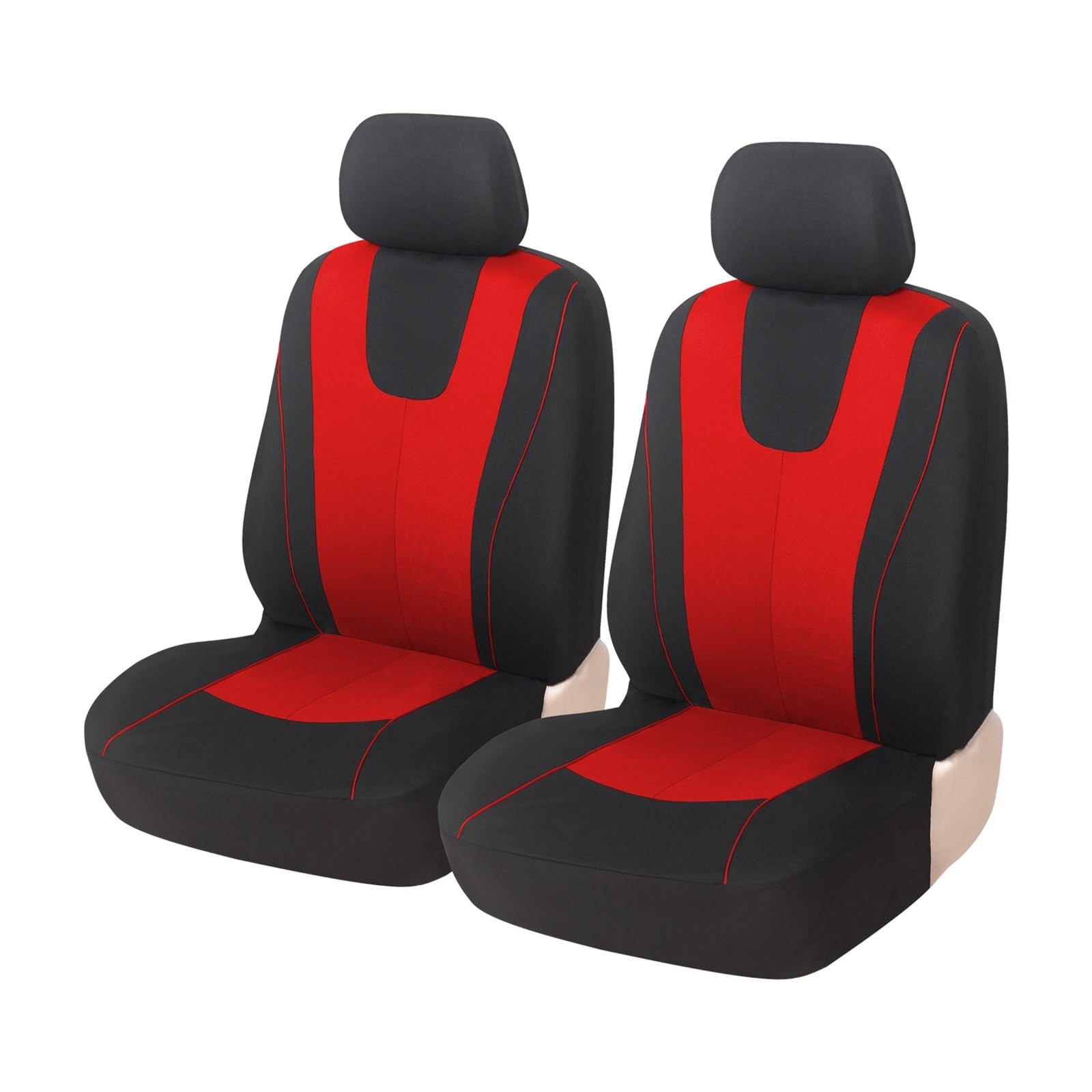 VBVGMZAS Auto Sitzbezüge Stuhlsitzpolster für OPEL für Aatara für Astra für Mokka für Omega für Grandland X Stoff-Autositzbezüge Sitzschutz Sitzbezüge Auto(2Seats-Red) von VBVGMZAS