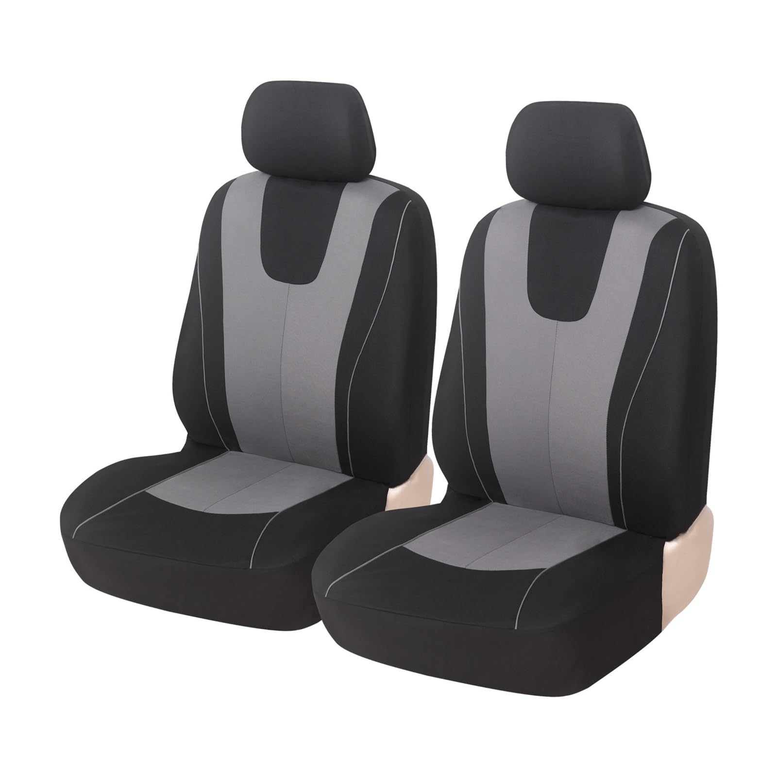 VBVGMZAS Auto Sitzbezüge Stuhlsitzpolster für OPEL für Corsa für Adam für Insignia für Zafira Stoff Autositzbezüge Sitzschutz Sitzbezüge Auto(2Seats-Grey) von VBVGMZAS