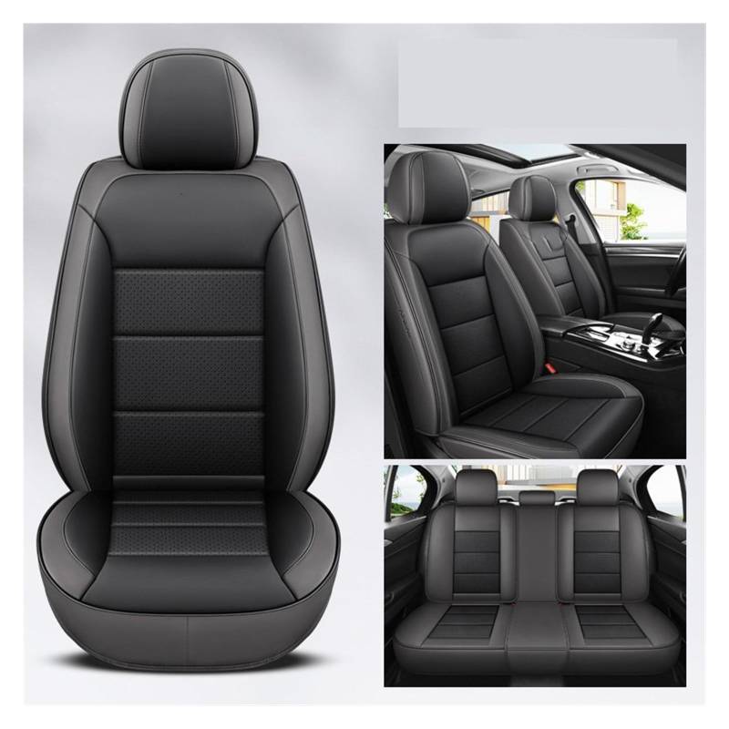 VBVGMZAS Auto Sitzbezüge Universal-Autositzbezüge Aus Leder, Komplettes Set Für A5-Zubehör Sitzbezüge Auto(5 PCS 7) von VBVGMZAS