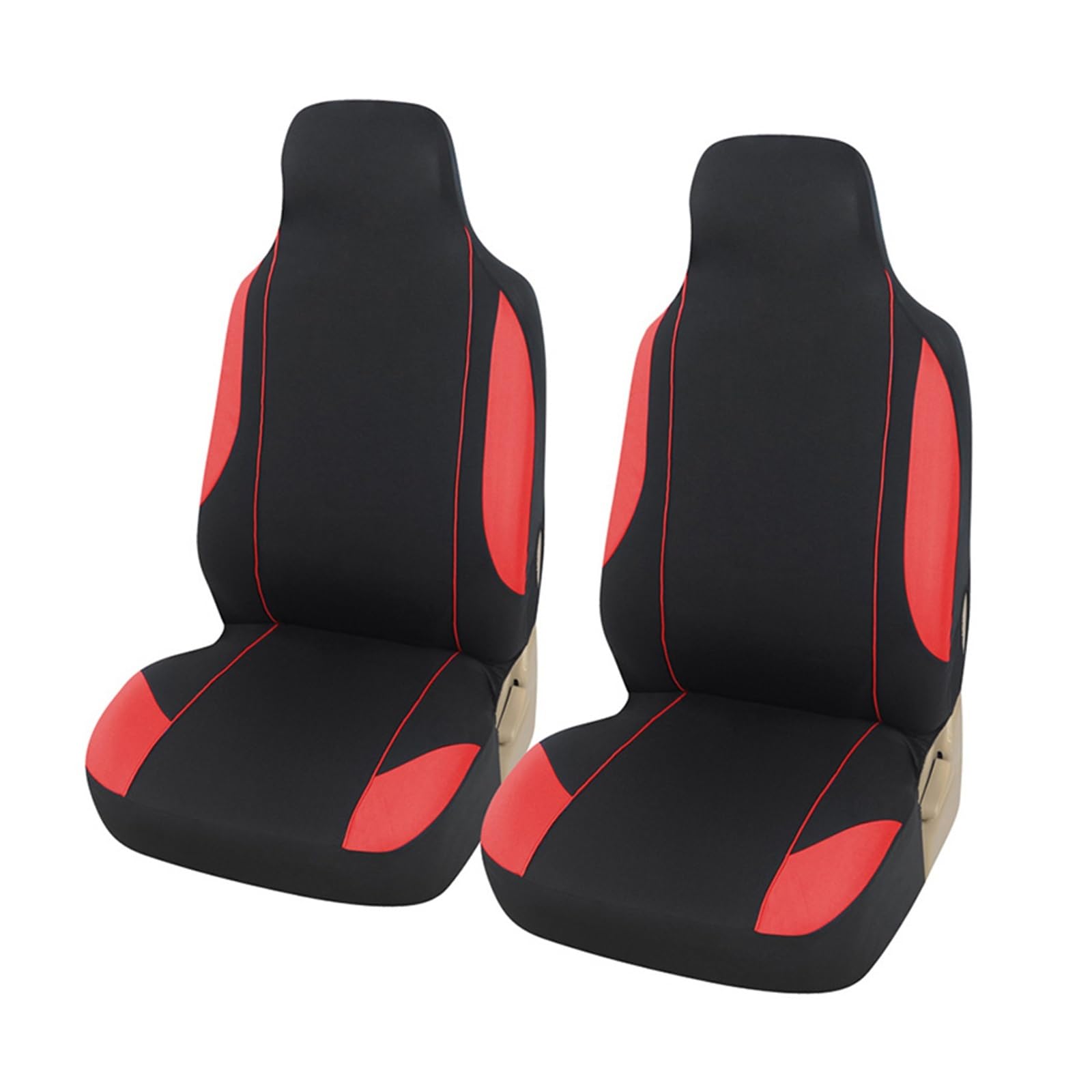 VBVGMZAS Auto Sitzbezüge Universal Autositzbezug Protektoren Schalensitz Fit für Autos LKW SUVs Handwaschbar für FIAT für Ducato Sitzbezüge Auto(2pcs red) von VBVGMZAS