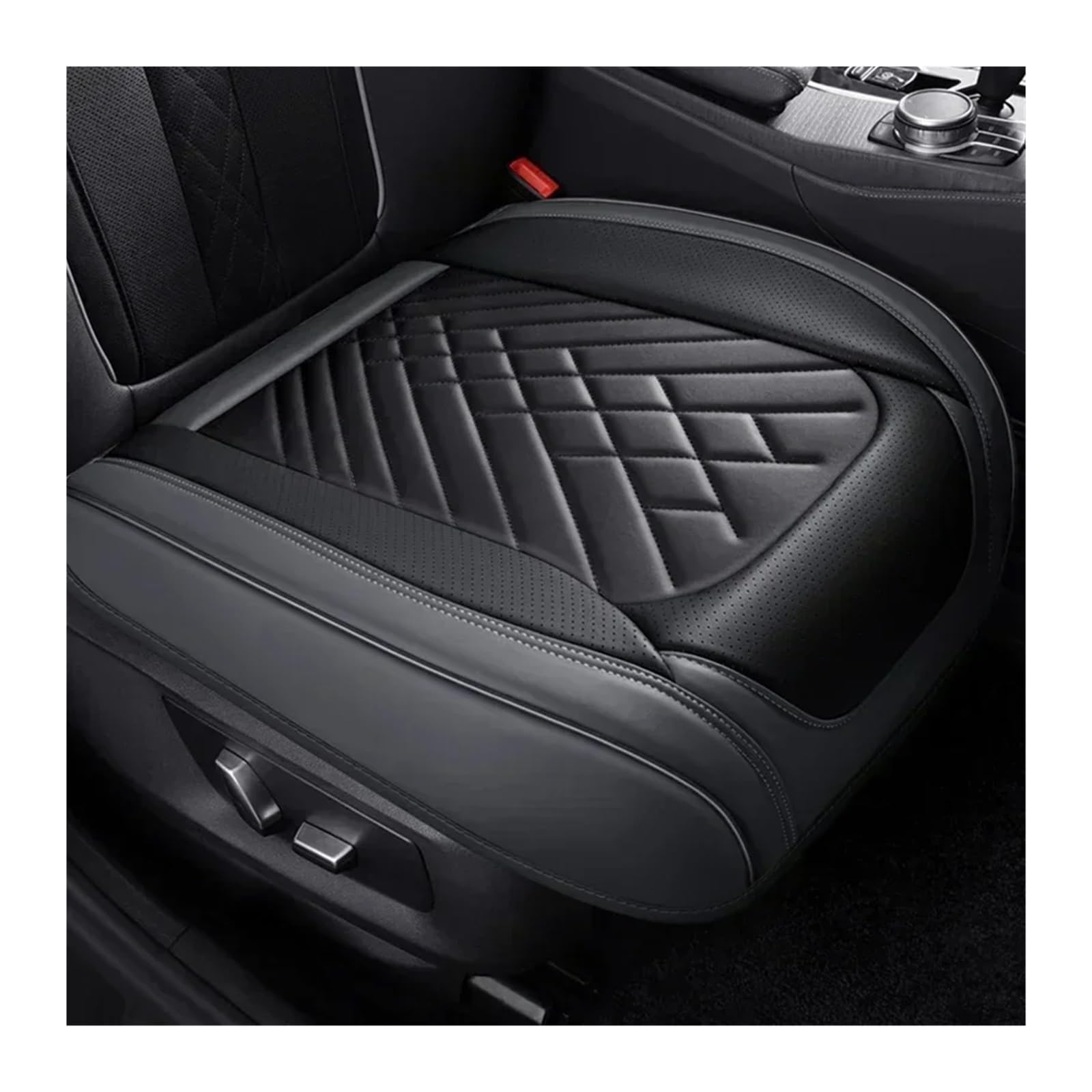 VBVGMZAS Auto Sitzbezüge Vollständige Abdeckung Autositzbezug Kissen für Toyota für Corolla für Camry für RAV4 für CHR für Highlander Autozubehör Sitzbezüge Auto(Gray Black 1 Seat) von VBVGMZAS