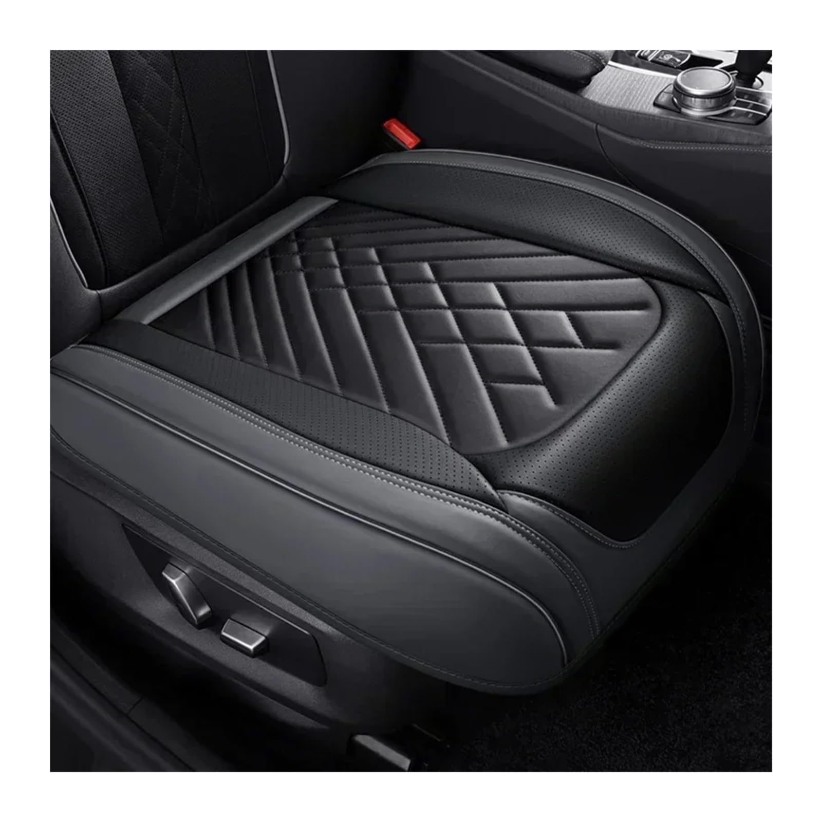 VBVGMZAS Auto Sitzbezüge Vollständige Abdeckung Autositzbezug Kissen für Toyota für FJ für Cruiser für Mark X für Premio Autozubehör Sitzbezüge Auto(Gray Black 1 Seat) von VBVGMZAS