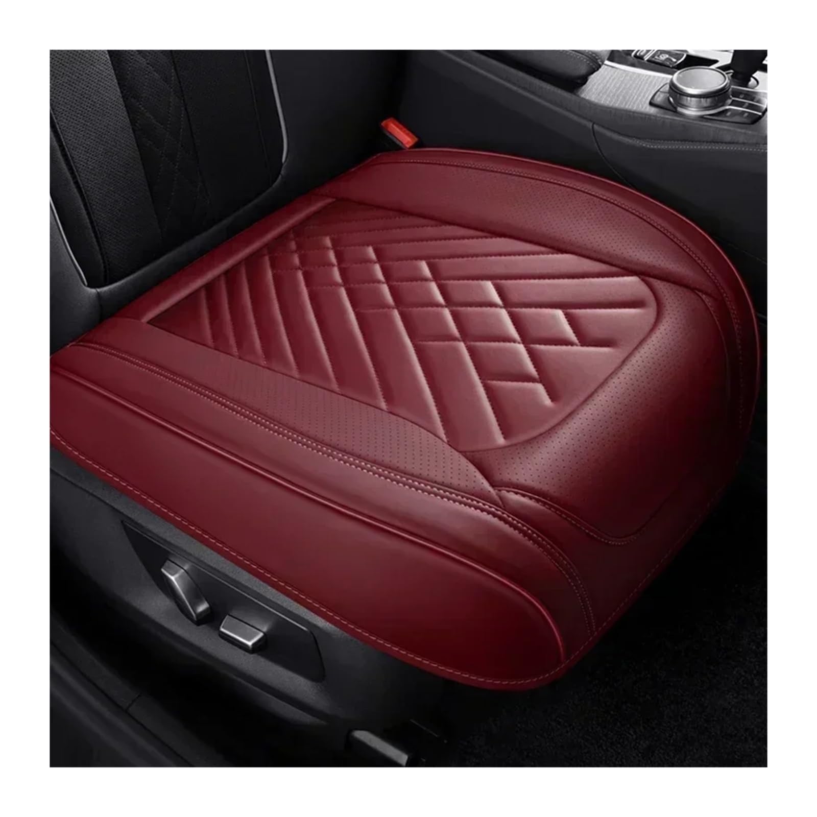 VBVGMZAS Auto Sitzbezüge Vollständige Abdeckung Autositzbezug Kissen für Toyota für FJ für Cruiser für Mark X für Premio Autozubehör Sitzbezüge Auto(Wine Red 1 Seat) von VBVGMZAS