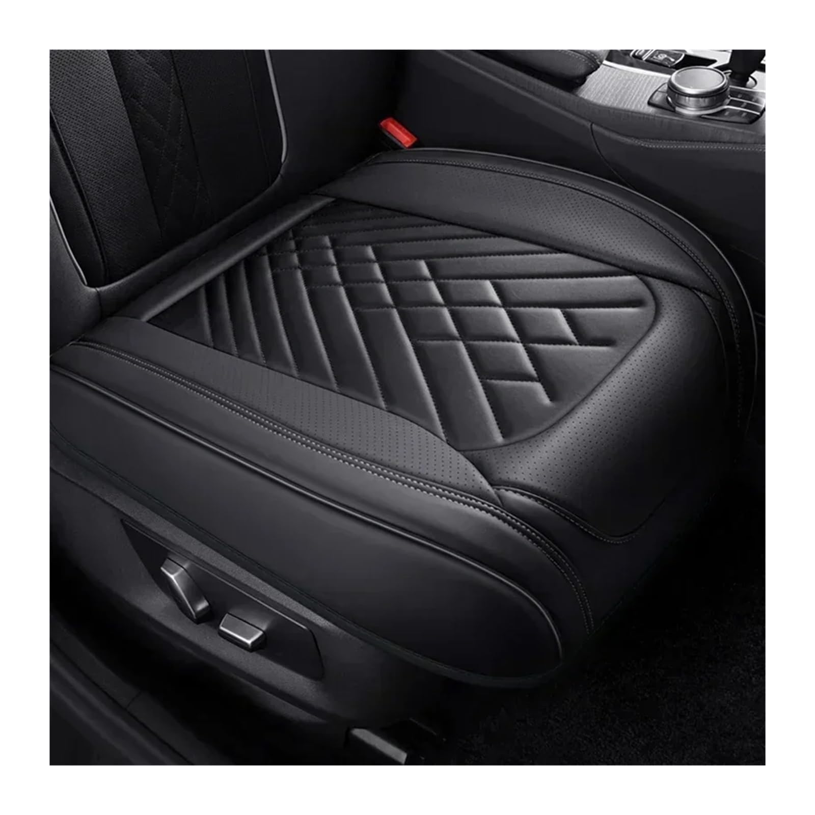 VBVGMZAS Auto Sitzbezüge Vollständige Abdeckung Pu-Leder-Autositzbezug-Kissen für 3er E46 E90 E93 F30 F31 F34 F35 G20 G21 G28 Autozubehör Sitzbezüge Auto(Black 1 Seat) von VBVGMZAS