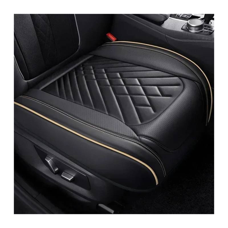 VBVGMZAS Auto Sitzbezüge Vollständige Abdeckung Pu-Leder-Autositzbezug-Kissen für OPEL für Antara für Corsa für Vectra B für Mokka Autozubehör Sitzbezüge Auto(Black Beige 1 Seat) von VBVGMZAS