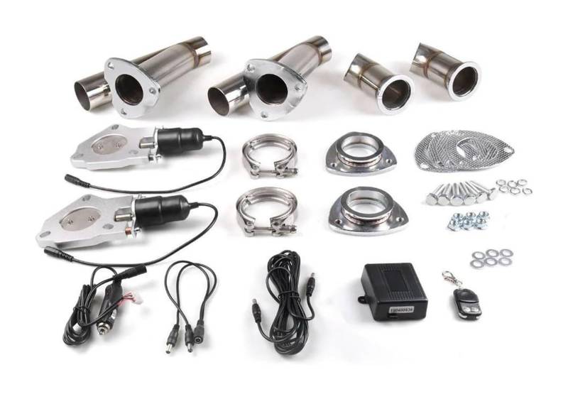 2,25 ''57mm Doppel Auspuff Regelventil Mit Fernbedienung Auto Elektrische Ausschnitte Ausschnitt Kit Y Rohr Auspuffspitzen von VBVKEPENDZ