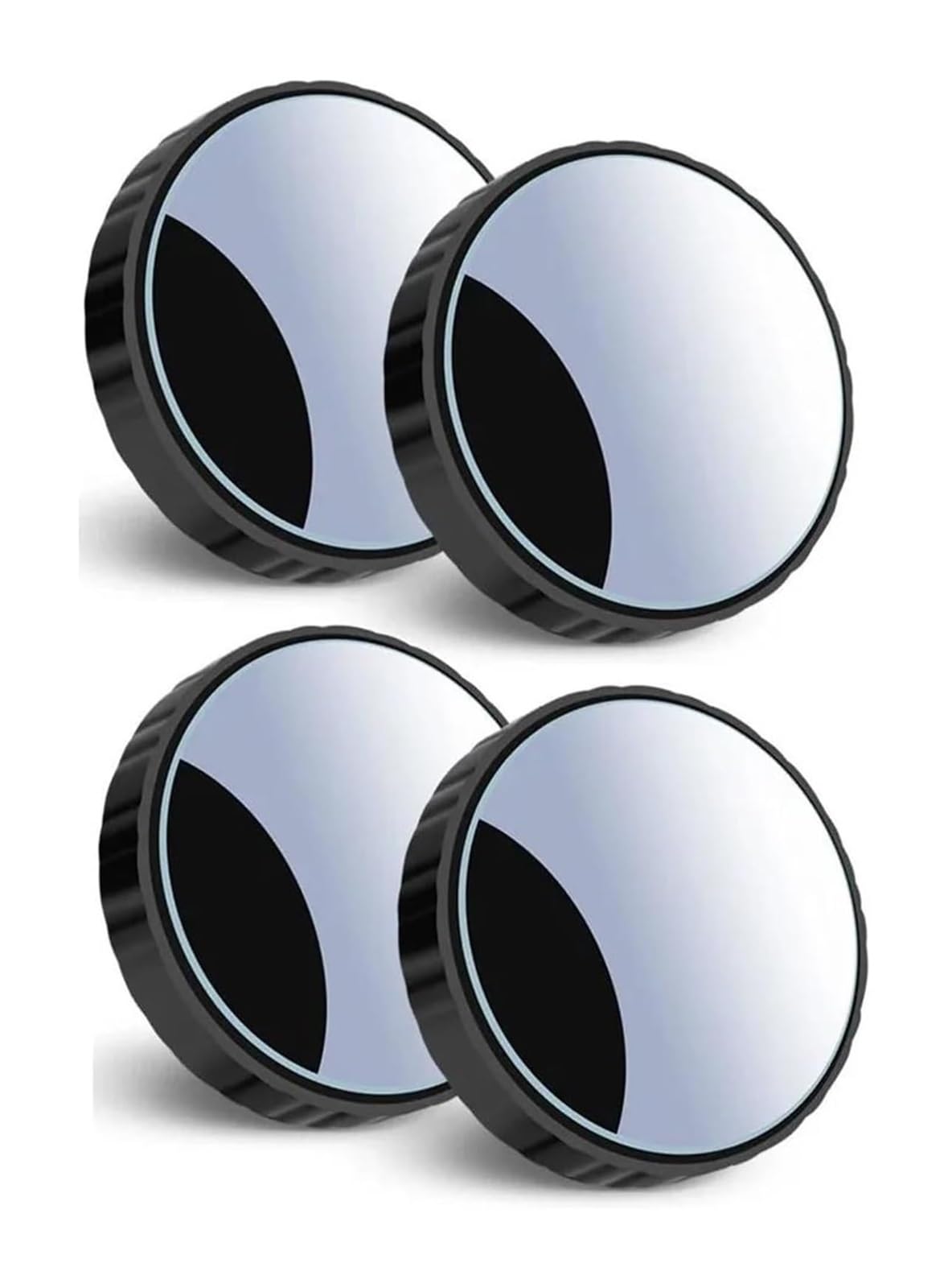 Außenspiegel Glas 360 Grad Auto Rückspiegel HD Assist Umkehr Saugnapf Reflektor Big Vision Wasserdicht Blind Spot(Schwarz) von VBVKEPENDZ