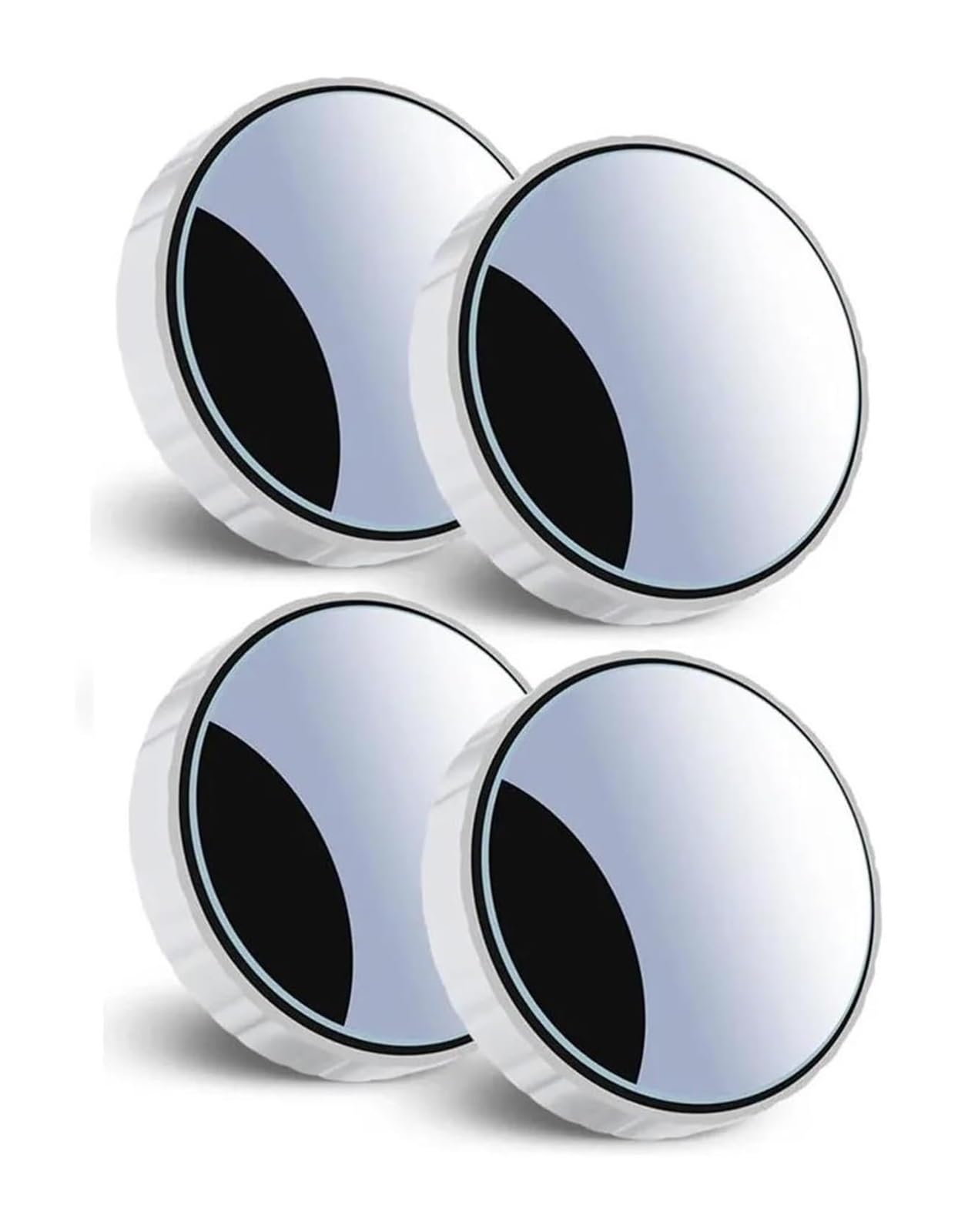 Außenspiegel Glas 360 Grad Auto Rückspiegel HD Assist Umkehr Saugnapf Reflektor Big Vision Wasserdicht Blind Spot(Weiß) von VBVKEPENDZ