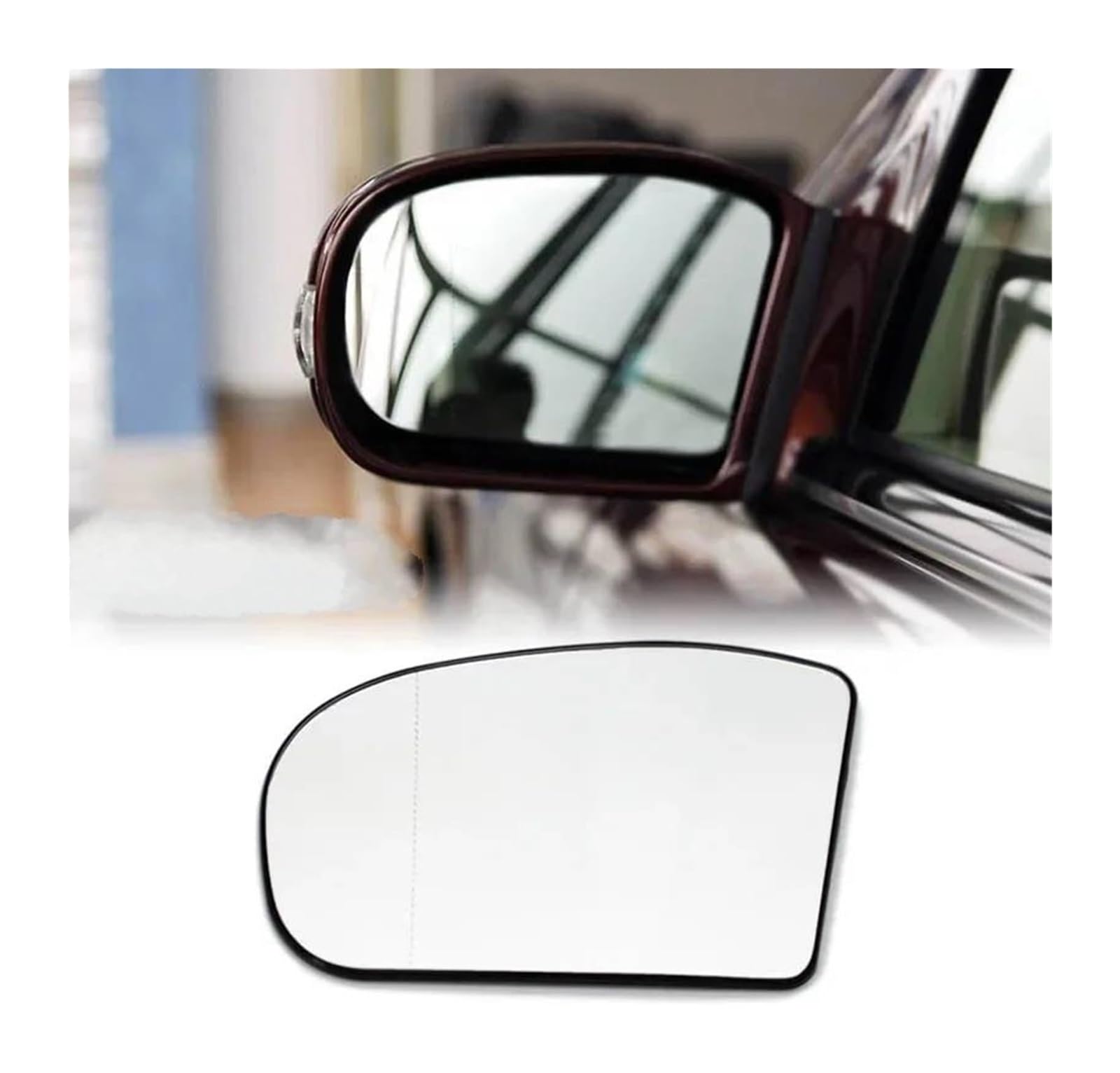 Außenspiegel Glas Für Mercedes Für B&enz Für EC-Klasse W211 W203 2001-2007 Seitenrückspiegelglasheizung Antibeschlag Abtautürflügelblatt(Left) von VBVKEPENDZ