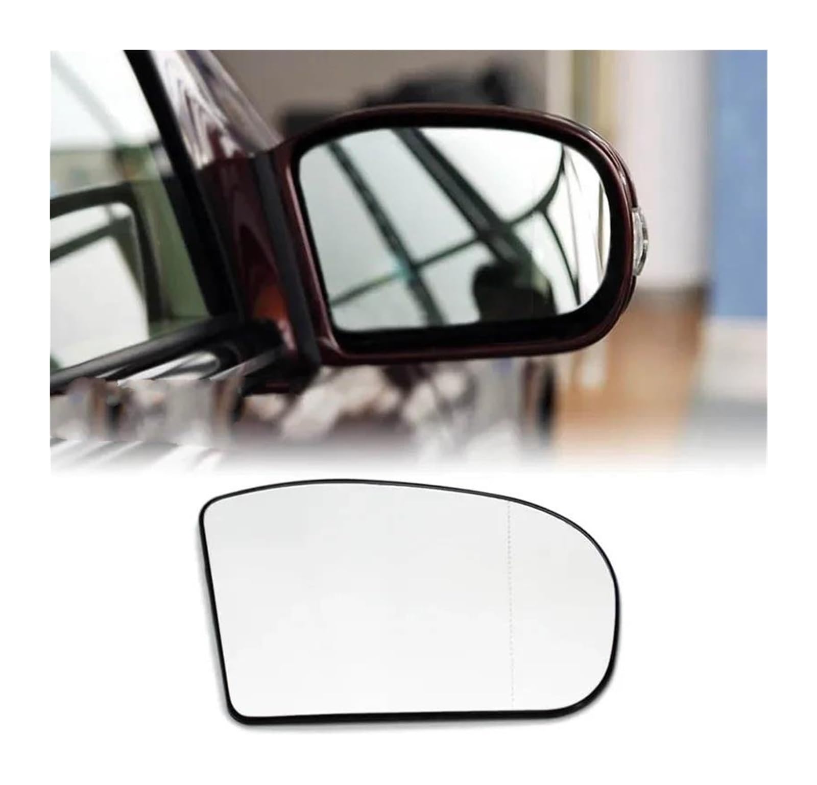 Außenspiegel Glas Für Mercedes Für B&enz Für EC-Klasse W211 W203 2001-2007 Seitenrückspiegelglasheizung Antibeschlag Abtautürflügelblatt(Right) von VBVKEPENDZ