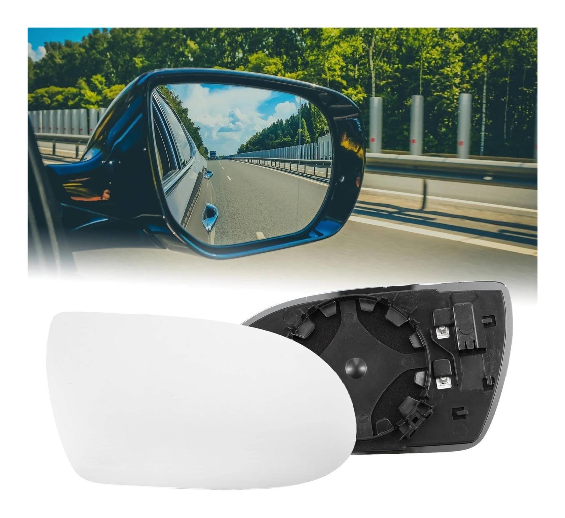 Außenspiegel Glas Für Mercedes Für B&enz Für R171 Für R230 SL SLK Auto Ersatzteile Auto Rückspiegel Fahrerseite Beheiztes Spiegelglas(Right) von VBVKEPENDZ