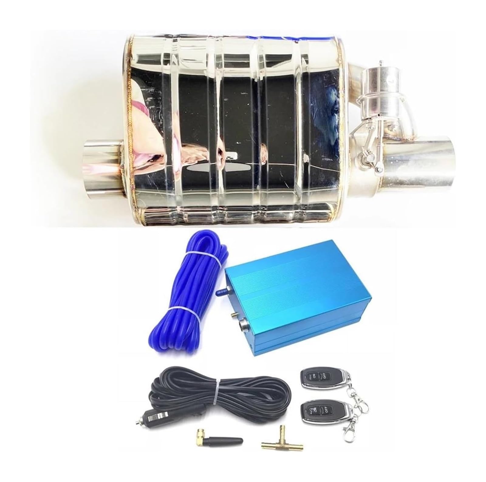Auto Auspuff System Vakuum Ventil Control Rohr Kit Variable Schalldämpfer Edelstahl Schalter Sound L + R Auspuffspitzen(76 L Controller A) von VBVKEPENDZ