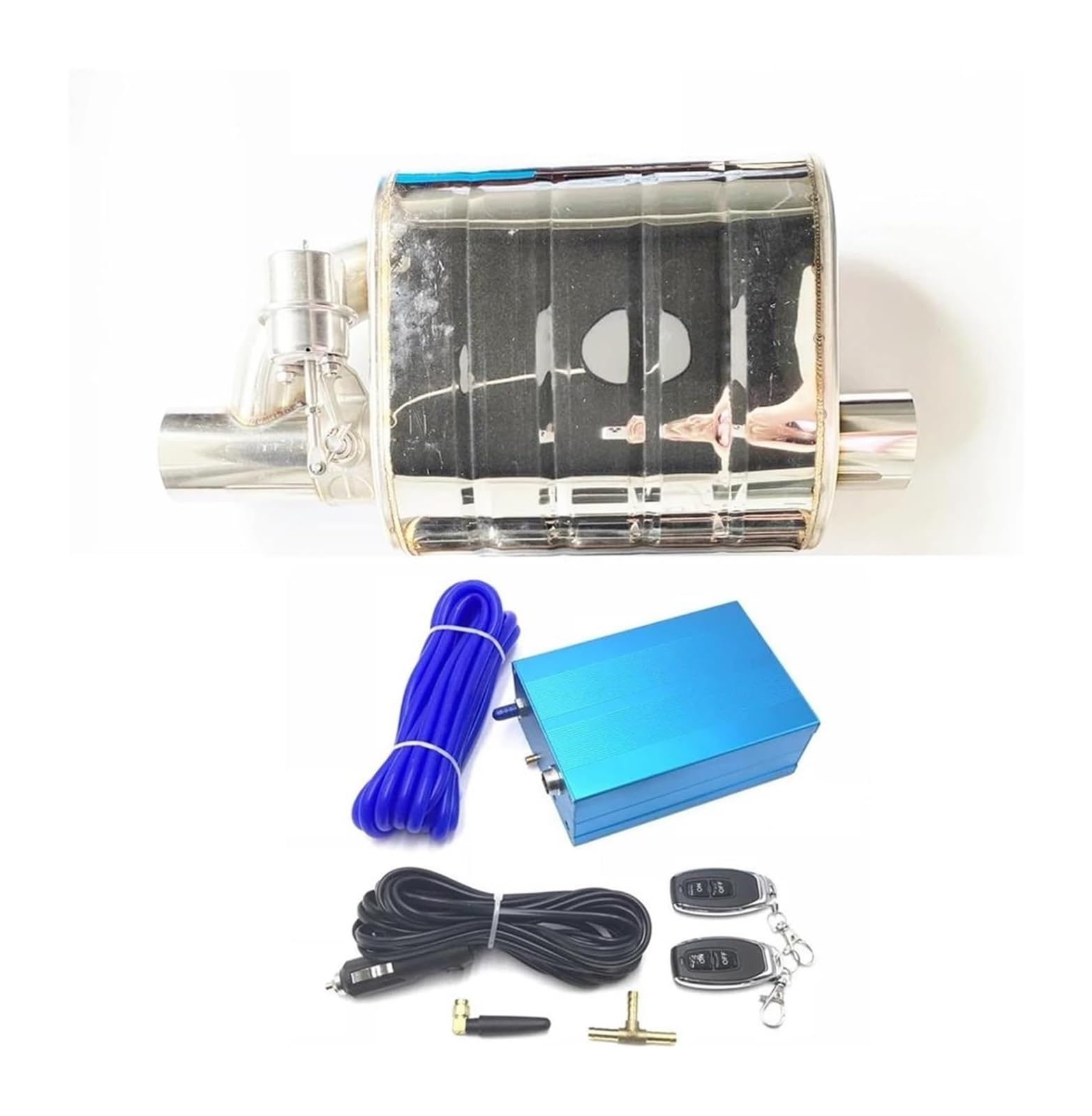 Auto Auspuff System Vakuum Ventil Control Rohr Kit Variable Schalldämpfer Edelstahl Schalter Sound L + R Auspuffspitzen(76 R Controller A) von VBVKEPENDZ