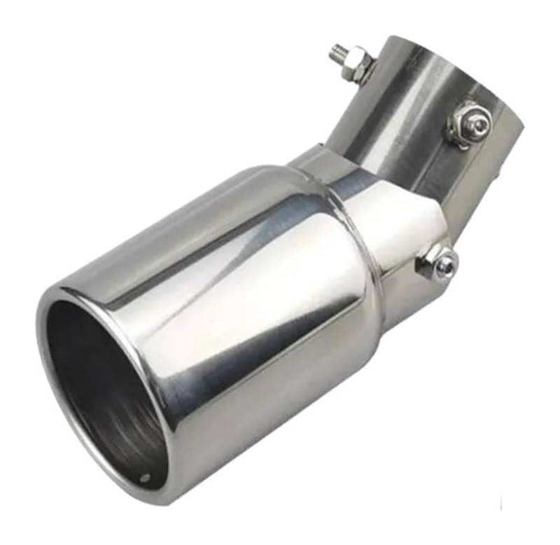 Auto Auspuff Tipp Schalldämpfer Endstück Hals 38 54 Mm Einlass Einstellbarer Winkel Edelstahl Rohrabdeckungen Zierleisten Auspuffspitzen von VBVKEPENDZ