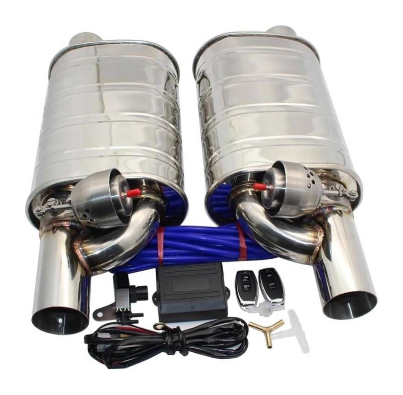 Auto Auspuffanlage Vakuumventil Steuerrohrsatz Fernbedienung Variabler Schalldämpfer Edelstahl Universal 63mm 1 Paar Auspuffspitzen(70MM A) von VBVKEPENDZ