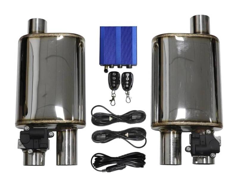 Auto Schalldämpfer Rostfrei Auspuffanlage Elektrische Ventilsteuerung Rohrsatz Einstellbarer Winkel Carbonspitze 1 Bis 2 Stück Auspuffspitzen(70MM A) von VBVKEPENDZ