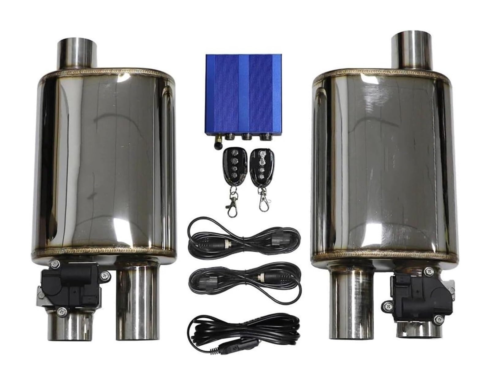 Auto Schalldämpfer Rostfrei Auspuffanlage Elektrische Ventilsteuerung Rohrsatz Einstellbarer Winkel Carbonspitze 1 Bis 2 Stück Auspuffspitzen(70MM A) von VBVKEPENDZ