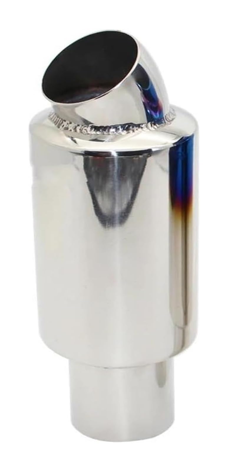 Auto Styling Auspuffanlage Schalldämpfer Endrohr Spitze Universal Edelstahl ID 51mm 63mm 76mm Auspuffspitzen(Silver 76MM) von VBVKEPENDZ