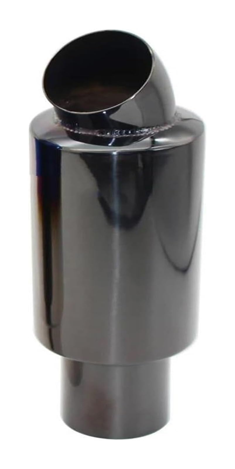 Auto Styling Auspuffanlage Schalldämpfer Endrohr Spitze Universal Edelstahl ID 51mm 63mm 76mm Auspuffspitzen(Titanium 76MM) von VBVKEPENDZ