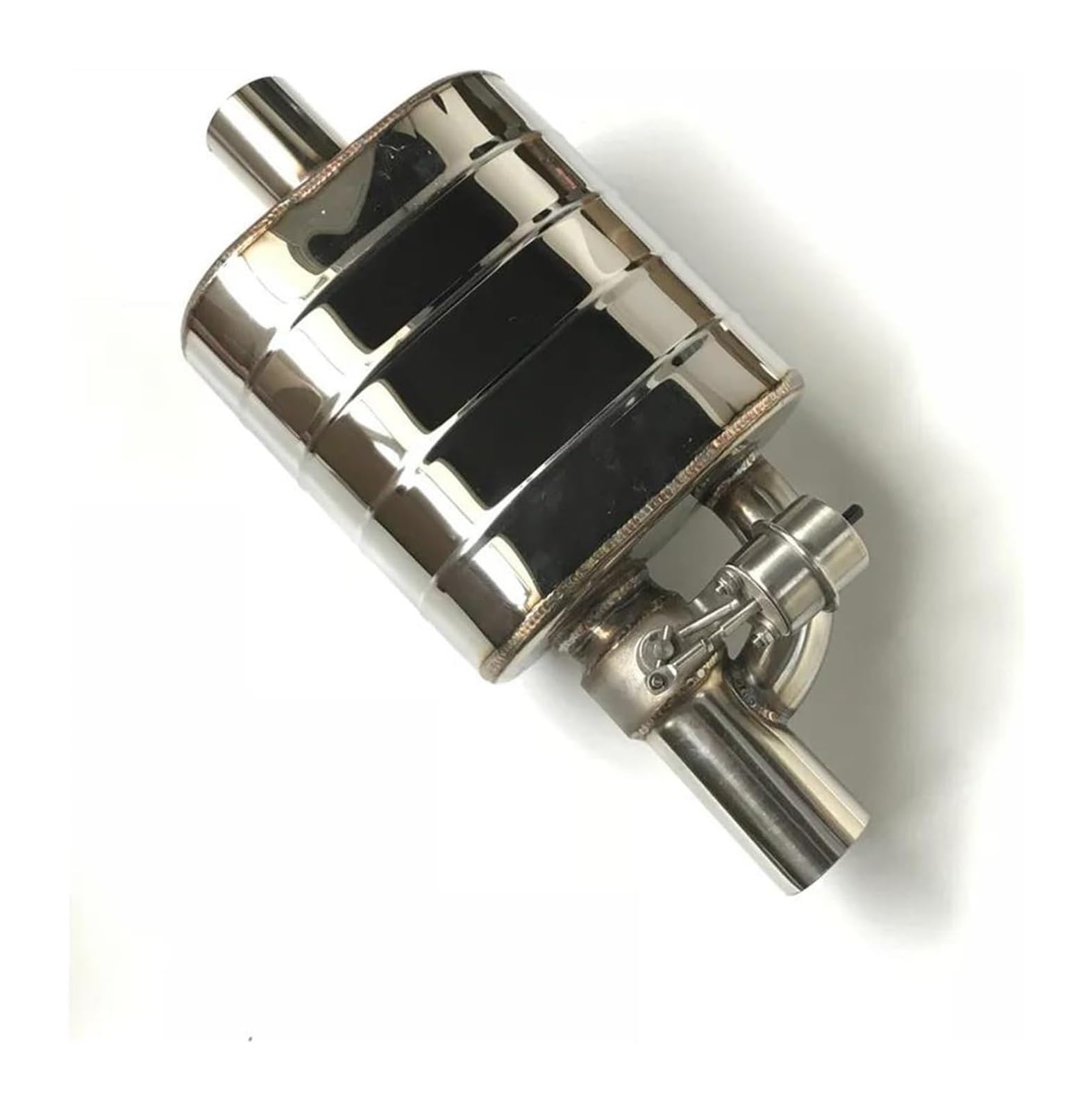 Autoventil Auspuffrohr Vakuumpumpe Variable Schalldämpfer Edelstahl Universal 51mm 63mm Prägung Fernbedienung Auspuffspitzen(76MM Muffler) von VBVKEPENDZ