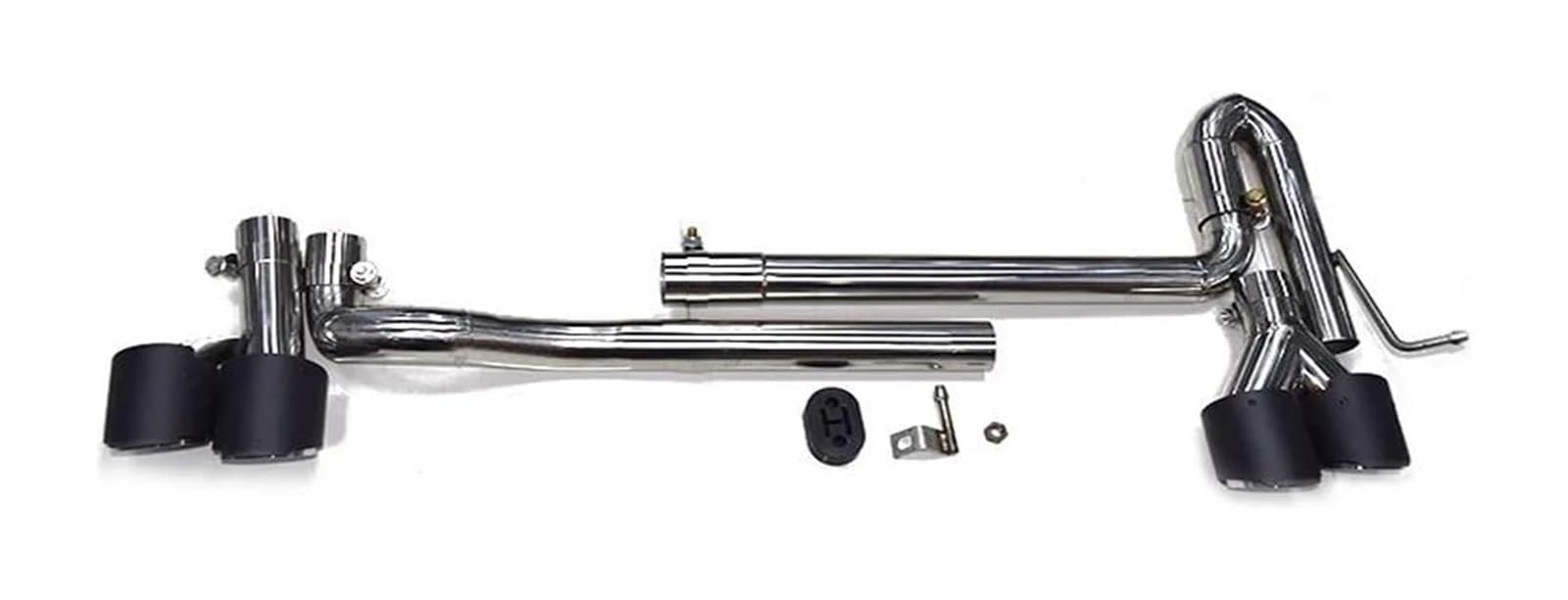 Für A4 2014 2015 2016 2017 2018 Dual Carbon Fiber Auto Limousine Schalldämpfer Spitze Auspuffrohr System Düse 1 Set Auspuffspitzen(Onecolor) von VBVKEPENDZ