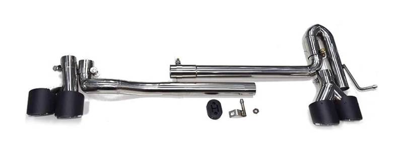 Für A4 2014 2015 2016 2017 2018 Dual Carbon Fiber Auto Limousine Schalldämpfer Spitze Auspuffrohr System Düse 1 Set Auspuffspitzen(Onecolor) von VBVKEPENDZ