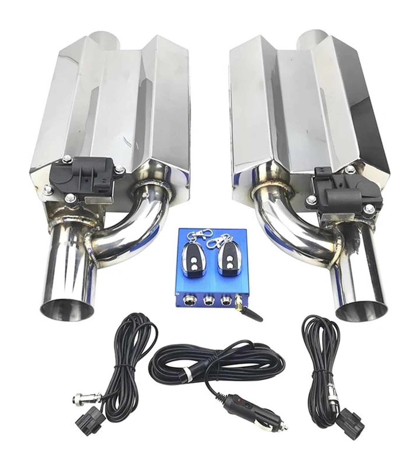 Für B&MW E90 E46 Auto Auspuff Schalldämpfer 304 Edelstahl Elektrische Fernbedienung Schalter Tiefe Sound Rohr Doppel Schwanz Auspuffspitzen(70mm) von VBVKEPENDZ