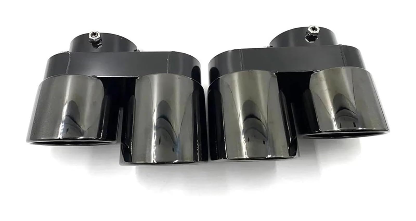 Für B&MW G05 X5 G06 X6 G07 X7 2019+ Quad-Schalldämpfer-Spitzen-Auspuffrohrsystem Keine Schweißdüse 1 Paar Auspuffspitzen(Schwarz) von VBVKEPENDZ