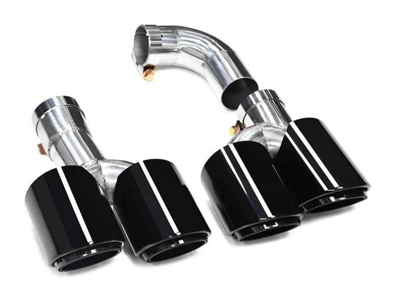 Für B&MW X3 G01 X4 G02 2022+ Für X3M X4M Quad Auto Stoßstange Auspuffanlage Düse Schalldämpfer Spitze Endrohr Auspuffspitzen(Black a) von VBVKEPENDZ
