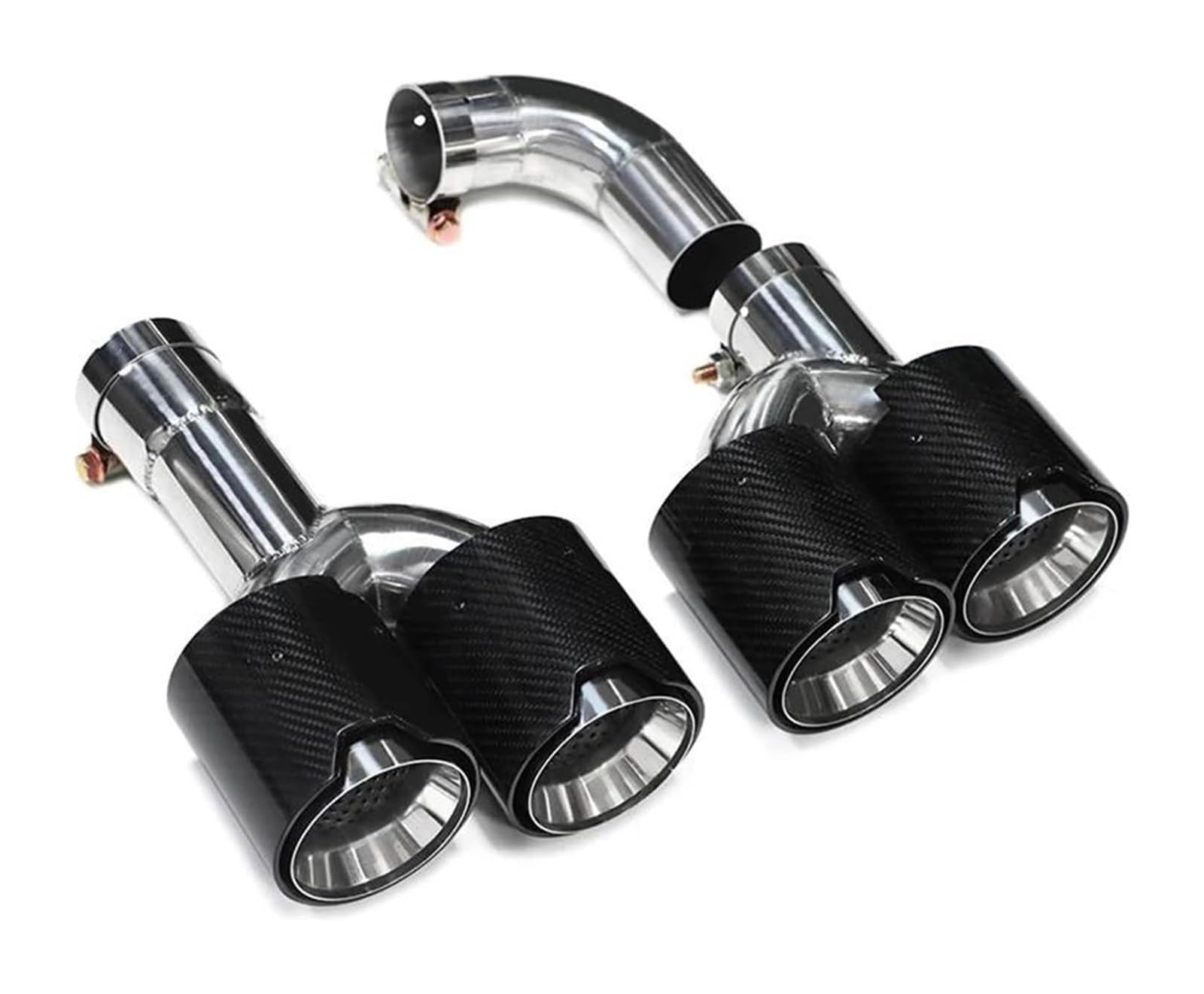 Für B&MW X3 G01 X4 G02 2022+ Für X3M X4M Quad Auto Stoßstange Auspuffanlage Düse Schalldämpfer Spitze Endrohr Auspuffspitzen(Carbon B) von VBVKEPENDZ