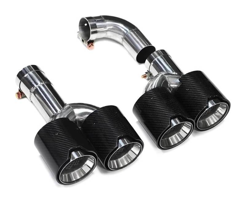 Für B&MW X3 G01 X4 G02 2022+ Für X3M X4M Quad Auto Stoßstange Auspuffanlage Düse Schalldämpfer Spitze Endrohr Auspuffspitzen(Carbon B) von VBVKEPENDZ