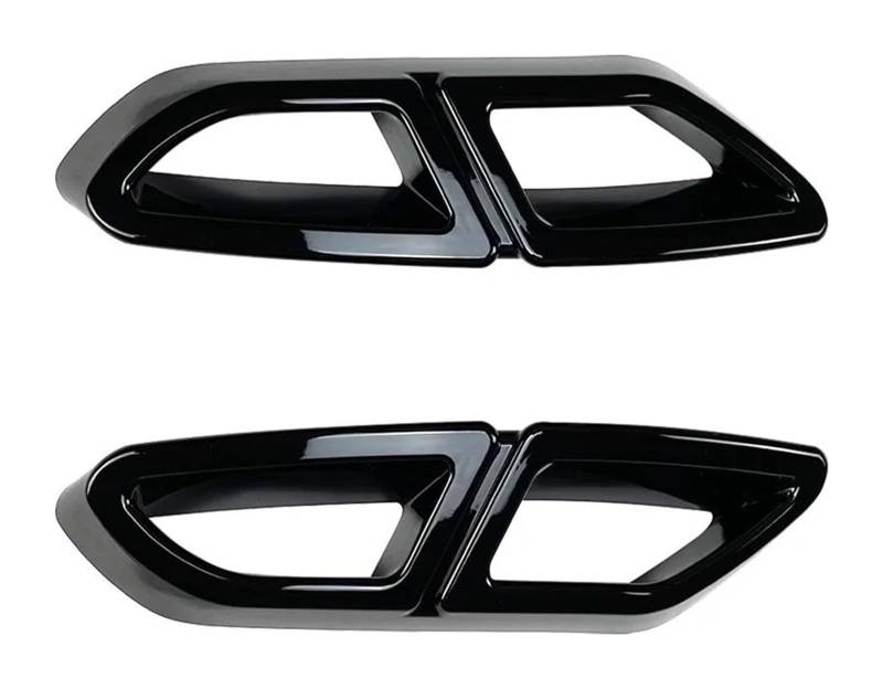 Für VW Für Magotan Für p&assat B8 2016-2019 Hecklippe Stoßstange Spoiler Auto Heckkehle Rahmen Auspuffrohrverkleidung Diffusor Auspuffspitzen(Glossy Silver) von VBVKEPENDZ