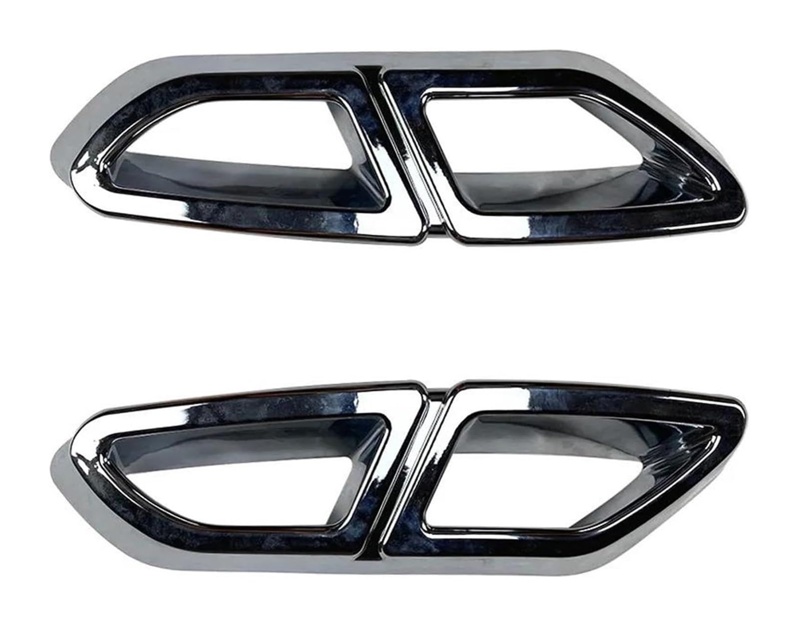 Für VW Für Magotan Für p&assat B8 2016-2019 Hecklippe Stoßstange Spoiler Auto Heckkehle Rahmen Auspuffrohrverkleidung Diffusor Auspuffspitzen(Glossy Silver) von VBVKEPENDZ
