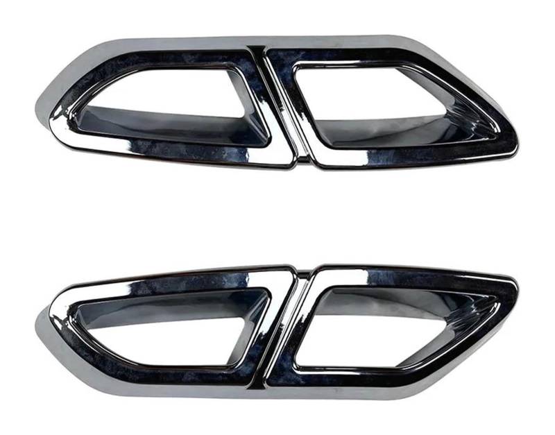 Für VW Für Magotan Für p&assat B8 2016-2019 Hecklippe Stoßstange Spoiler Auto Heckkehle Rahmen Auspuffrohrverkleidung Diffusor Auspuffspitzen(Glossy Silver) von VBVKEPENDZ