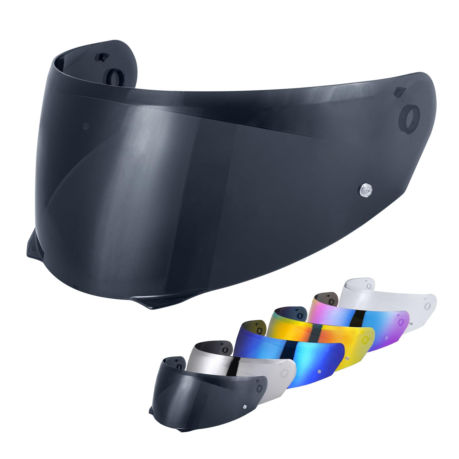 Helmvisier für HJ-33/I90, Motorradhelm Visier,Motorrad Windschutz Helm Objektiv Visier,Integralhelm Visier,Motorradhelm Visier Ersatz (Schwarz) von VCOROS