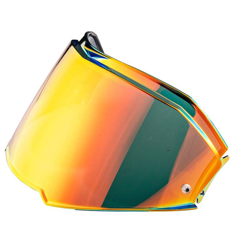 Helmvisier für FF900/ Valiant II,Motorradhelm Visier,Motorrad Wind Schild Helm Objektiv Visier,Vollgesichts Helmlinsenvisier Motorradhelm Zubehör (Chrom Rot) von VCOROS